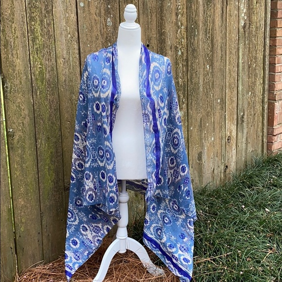 Blue Lightweight Scarf/Cover Up - Picture 1 of 4